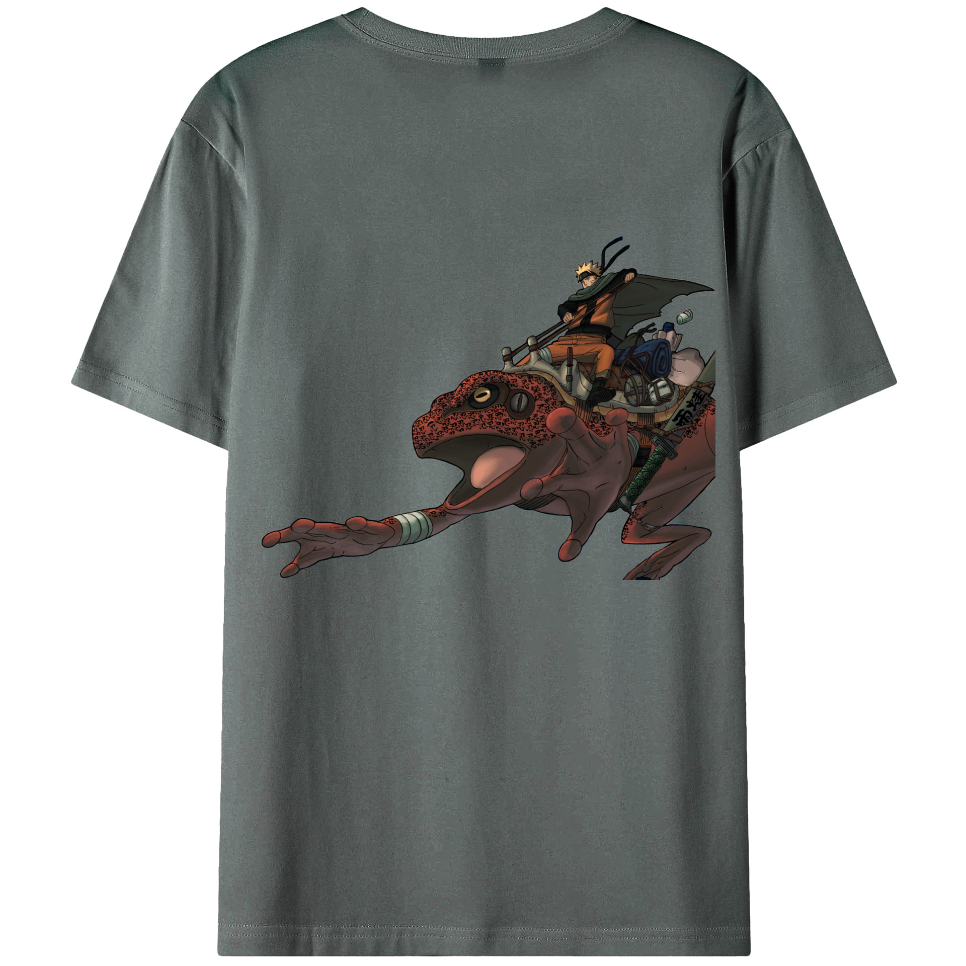 （画像用） NARUTO -ナルト- うずまき ナルト Uzumaki Naruto 綿100％ メンズ半袖Tシャツ（バックプリント） 通気性